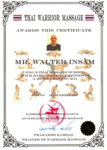 Certificate of -thai Warrior